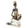Statuette Femme africaine avec pot - 20 cm