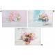 Tableau toile Bouquet de fleurs dans vase - 55 x 39 cm