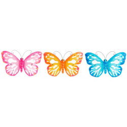Décoration murale métal Papillon - 35 x 22 cm
