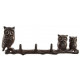 Porte manteau mural fonte Hiboux - 32 cm