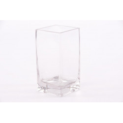 Vase carré en verre - 16 cm