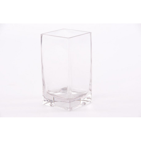 Vase carré en verre - 16 cm