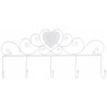 Porte manteau mural en métal Coeur - 47 cm