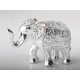 Figurine Eléphant ethnique couleur argent - 12 cm