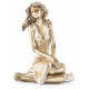 Figurine Fille assise dorée - 15 cm