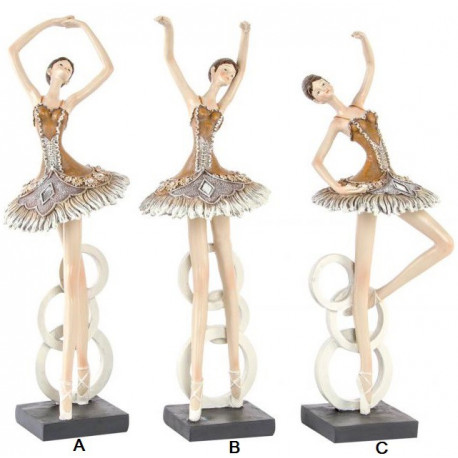 Statuette Danseuse couleur - ballerine - 33 cm