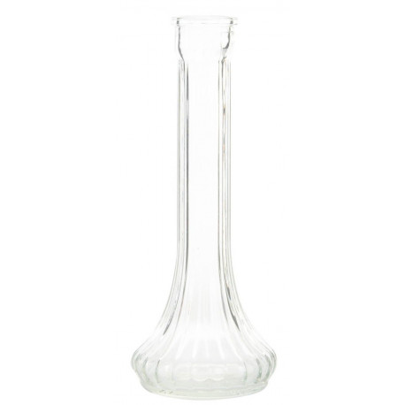 Vase transparent en verre - 22,5 cm