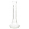 Vase strié transparent en verre - 22,5 cm