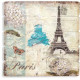 Tableau bois Ville - 50 x 50 cm