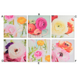 Tableau toile Roses - 40 x 40 cm