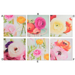 Tableau toile Roses - 40 x 40 cm