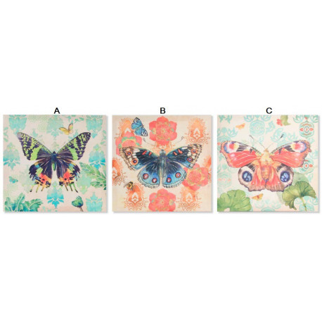 Tableau toile Papillon - 40 x 40 cm