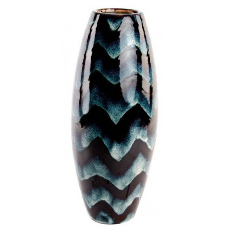 Vase design décor Zig zag céramique - 43 cm