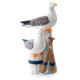 Statuette couple Mouettes et rame - 20 cm