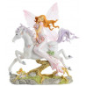 Statuette Fée sur licorne - 21 cm
