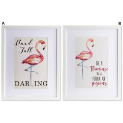 Tableau encadré Flamant rose - 45 x 35 cm