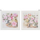 Cadre toile Fleurs Roses - 60 x 60 cm 