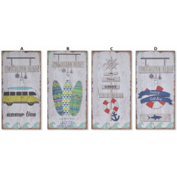 Tableau bois Mer - vintage - 40 x 20 cm