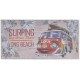 Tableau bois Plage Van vintage - surf - 40 x 20 cm