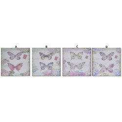 Tableau bois Papillon - 25 x 25 cm