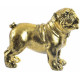 Statuette chien Bulldog doré - 19 cm