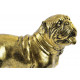 Statuette chien Bulldog doré - 19 cm