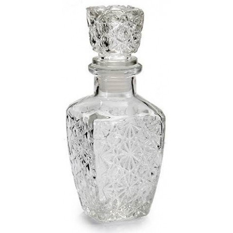 Bouteille à liqueur carrée en verre - 210 ml