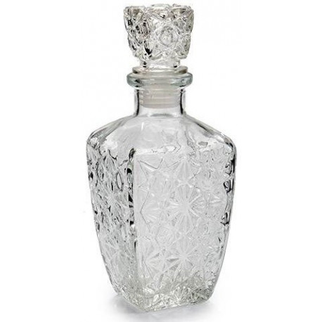 Bouteille à liqueur carrée en verre - 400 ml