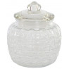 Bocal gravé en verre avec couvercle - 1,4 L.
