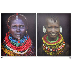Tableau toile Femme Africaine - 50 x 40 cm