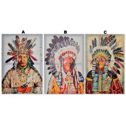 Tableau toile Chef Indien d'Amérique - 60 x 40 cm