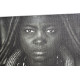 Cadre toile Africain - noir et blanc - 40 x 30 cm