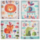 Tableau toile enfant Animaux - 28 x 28 cm