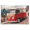 Plaque murale métal Van vintage - 30 x 20 cm