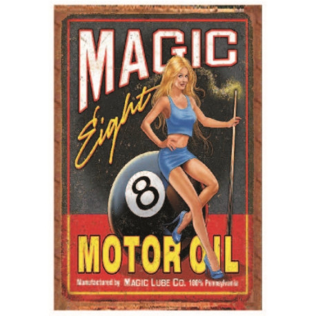 Plaque murale métal  Voiture - Fille - garage - vintage