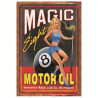 Plaque murale métal  Voiture - Fille - garage - vintage