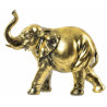 Statuette Eléphant ethnique brillant doré - 31,5 cm