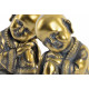 Figurine Moine shaolin - bouddhiste doré - 19,5 cm