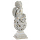 Statuette Ange doré gris sur boule - 35,7 cm