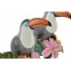 Figurine Toucan déco sur socle - 32 cm