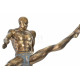 Statuette Athlète sur monde - Homme - couleur or - 33 cm