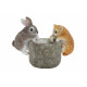 Figurine statuette Animal déco pour rebord de Pot jardin - 15,5 cm