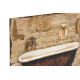 Tableau métal Baignoire - Salle de bain - vintage - 30 x 30 cm