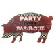 Décoration murale bois cuisine forme Cochon - Pub Barbecue - 51 x 30 cm