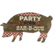 Décoration murale bois cuisine forme Cochon - Pub Barbecue - 51 x 30 cm