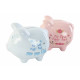 Tirelire Cochon porcelaine " My first piggy bank " - Rose ou Bleue