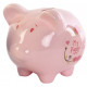 Tirelire Cochon porcelaine " My first piggy bank " - Rose ou Bleue