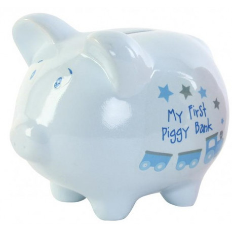 Tirelire Cochon porcelaine " My first piggy bank " - Rose ou Bleue