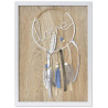 Décoration murale bois et métal Attrape rêves - capteur de rêves - 40 x 30 cm