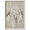 Décoration murale bois Attrape rêves - capteur de rêves - 34 x 24 cm